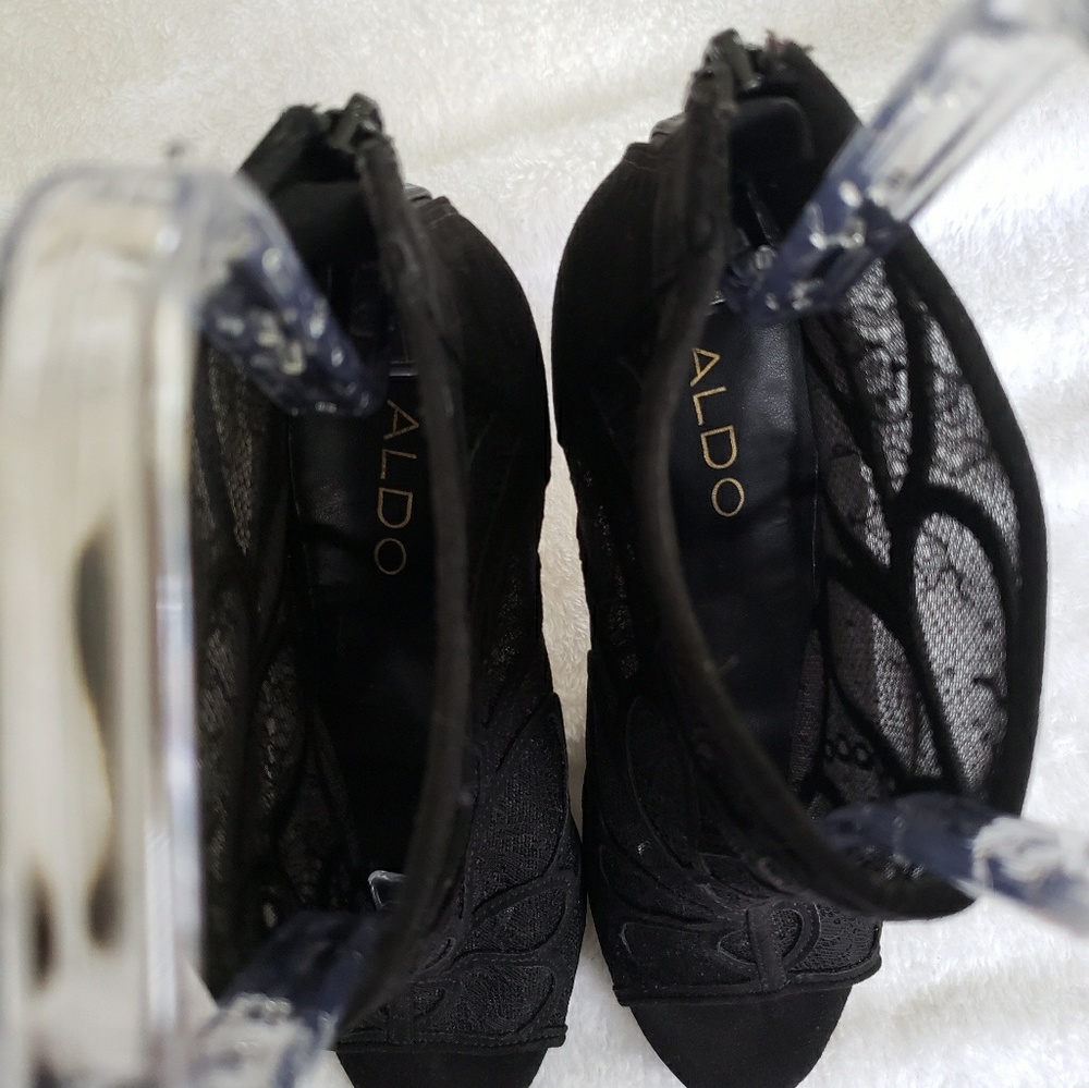 Aldo Open Toe Mesh Booties- Size 8.5 - image 4